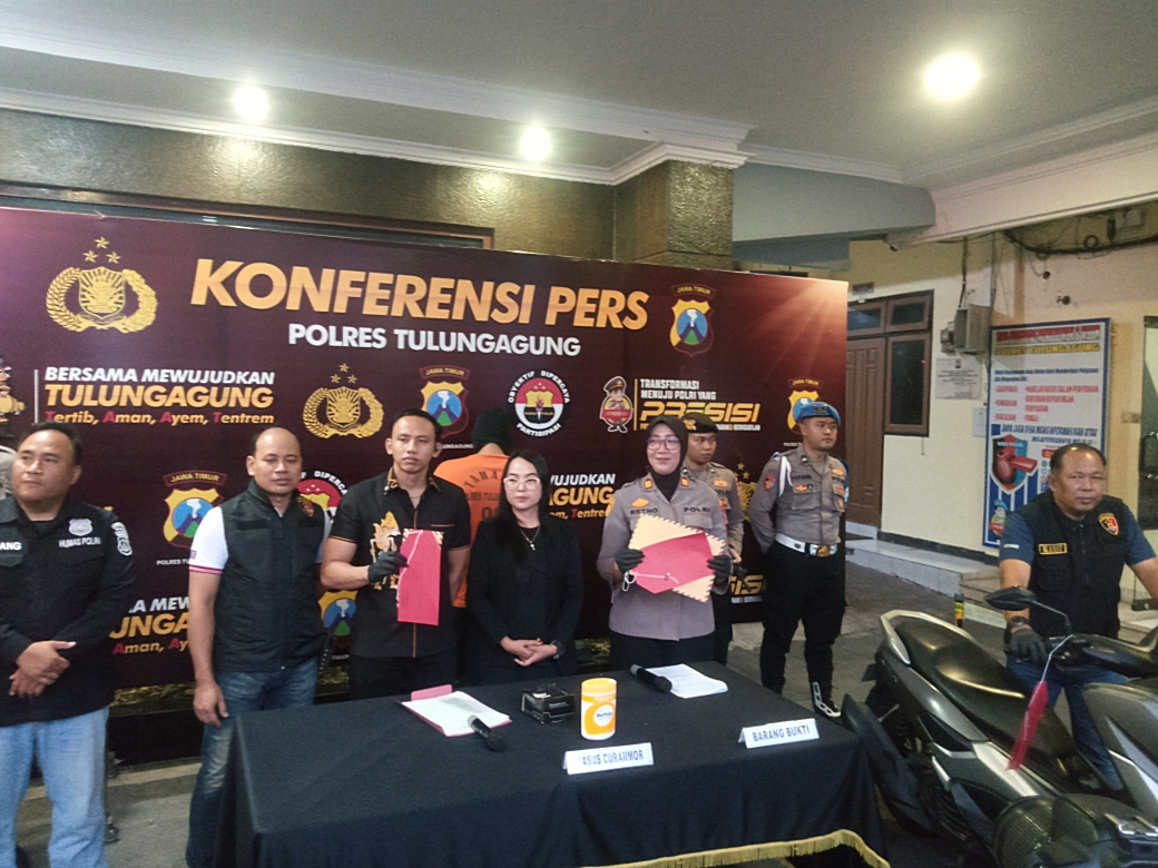 Pencuri Sepeda Motor NMAX Yang Terekam CCTV, Berhasil Di Amankan Satreskrim Polres Tulungagung