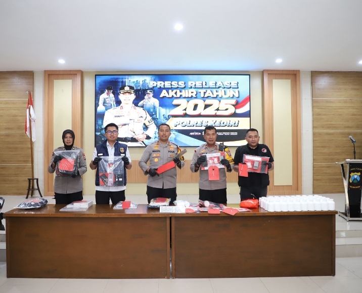 Polres Kediri Catat Tren Penurunan Pelanggaran Sepanjang Tahun 2025