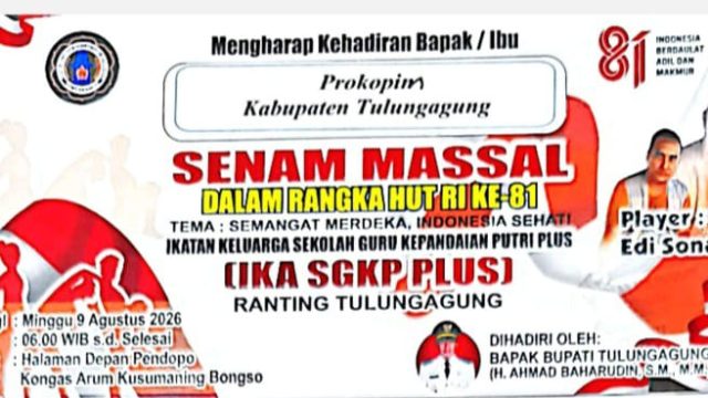 Viral Senam Massal Berbayar Rp5.000, Pemkab Tulungagung: Itu Bukan Kegiatan Kami!