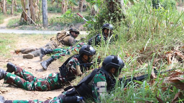 Marine Force Lampung Uji Kemampuan Tempur Jarak Dekat Serta Serangan Malam Di SGS 2026
