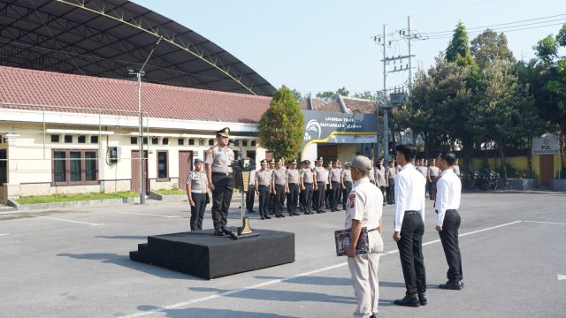 Apel Pagi Polres Kediri, Kapolres Tekankan Pengamanan dan Pelayanan Masyarakat