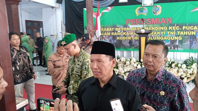 Plt. Bupati Tulungagung Resmikan Jalan Rabat Beton Karya Bhakti TNI di Desa Manding, Rampung Lebih Cepat dari Target